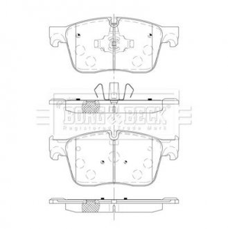 Гальмiвнi колодки дисковi BORG & BECK BBP2548