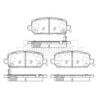 Гальмiвнi колодки дисковi BORG & BECK BBP2607