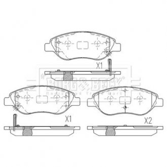 Гальмiвнi колодки дисковi BORG & BECK BBP2615