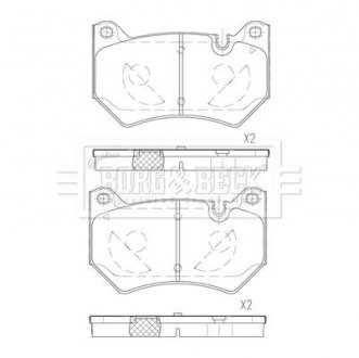 Колодки гальмівні (передні) Audi Q5 17- BORG & BECK BBP2825