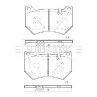 Колодки гальмівні (передні) Audi Q5 17- BORG & BECK BBP2825