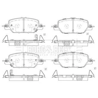 Колодки гальмівні (задні) Honda CR-V 16- BORG & BECK BBP2834