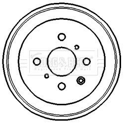 Гальмiвнi барабани заднiй BORG & BECK BBR7120