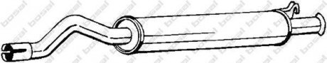 Глушник системи випуску (середній) BOSAL 105159 (фото 1)