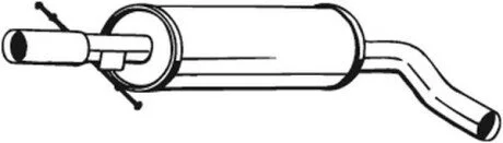 Центр. глушник,випускна сист. BOSAL 105-505