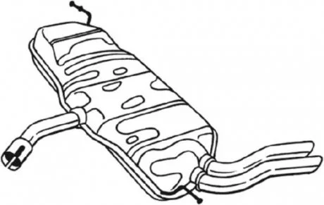 Задній. глушник,випускна сист. BOSAL 227-231
