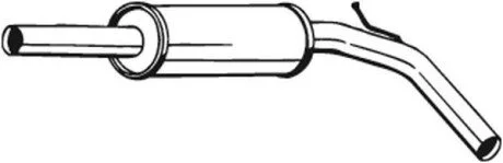 Глушник системи випуску (середній) BOSAL 233541