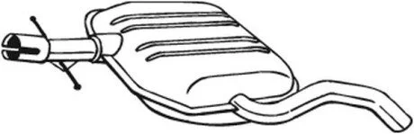 Глушник системи випуску (середній) BOSAL 233689