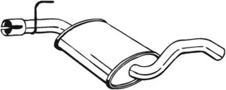 Глушник системи випуску (середній) BOSAL 233693