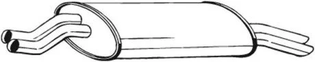 Глушник вихлопних газів (кінцевий) BOSAL 247981
