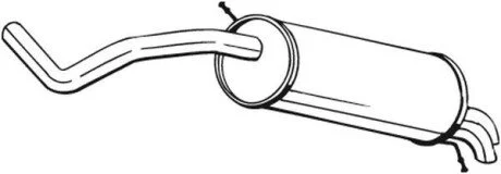 Глушник вихлопних газів (кінцевий) BOSAL 278107