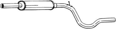 Глушник системи випуску (середній) BOSAL 281233