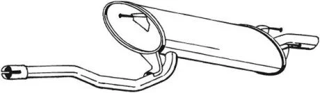 Глушник вихлопних газів (кінцевий) BOSAL 282085