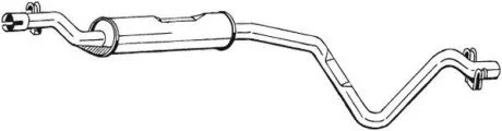 Глушник системи випуску (середній) BOSAL 282247
