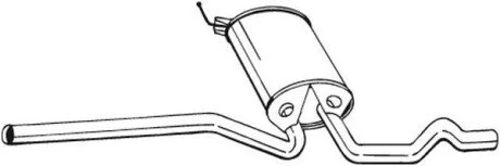 Глушитель, алюм. сталь, средн. часть VW PASSAT B5 (3B2) 1.6, (3B5) 1.9D BOSAL 282703