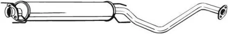 Глушник середня частина OPEL VECTRA B 00-02 BOSAL 285-409