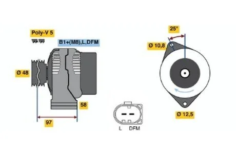 Генератор BOSCH 0124225011