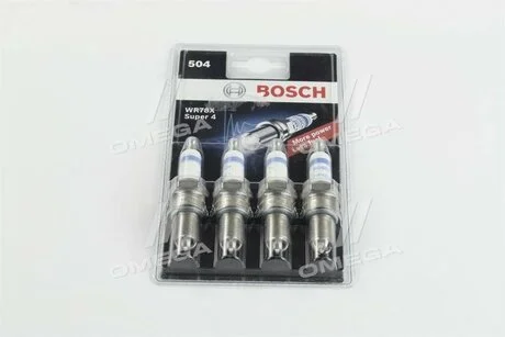 Свеча зажигания WR78X SUPER-4 SB 2108-099, 2110-2112 (8кл.) 4 шт. BOSCH 0 242 232 804