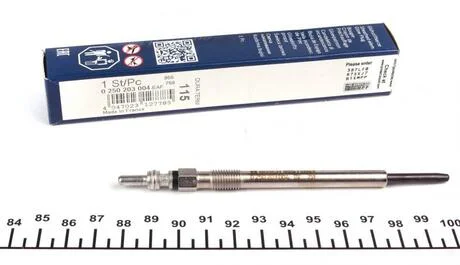 Свеча накаливания Volvo S60/S80/V70 2.4D 01.08-/XC90 2.4D 02.10/Citroen C6 2.7 HDI 05.09-/Peugeot 607 2.7 HDI 04. BOSCH 0 250 203 004