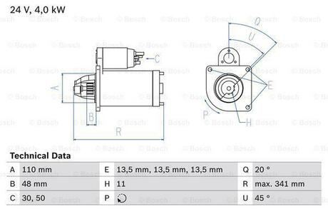 Стартер BOSCH 0 986 017 980 (фото 1)