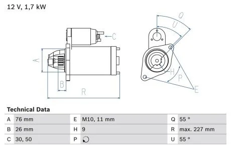 Стартер BOSCH 0 986 023 940
