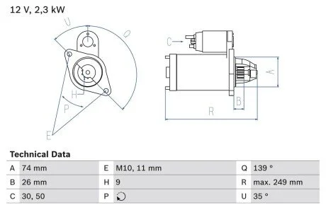 Стартер BOSCH 0 986 024 120