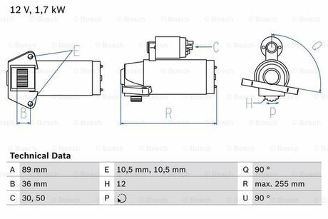 Стартер BOSCH 0 986 025 830 (фото 1)