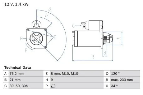 Стартер BOSCH 0 986 026 220