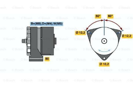 Генератор BOSCH 0 986 037 410 (фото 1)