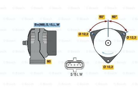 Генератор BOSCH 0 986 042 590 (фото 1)