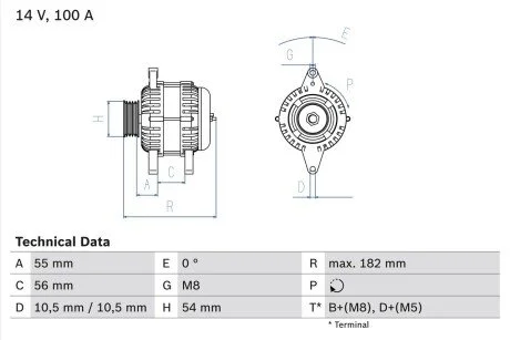 Генератор BOSCH 0 986 042 740