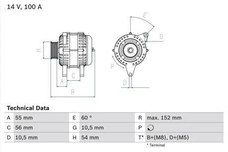 Генератор BOSCH 0 986 047 280