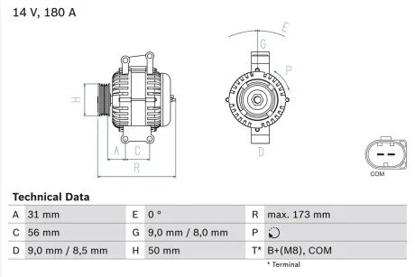 Генератор BOSCH 0 986 047 670