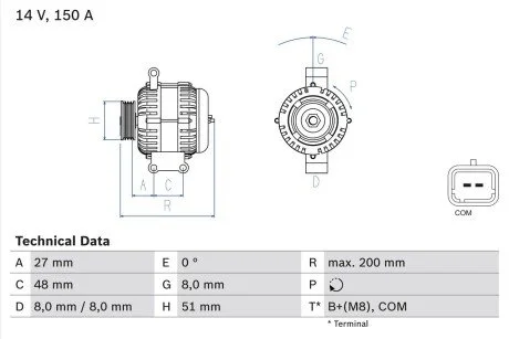 Генератор BOSCH 0 986 048 740