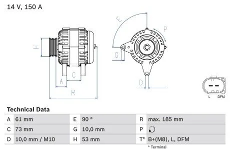 Генератор BOSCH 0 986 048 921