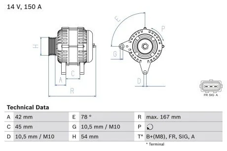 Генератор BOSCH 0 986 049 071
