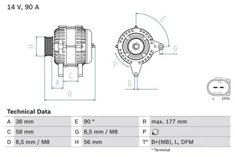 Генератор BOSCH 0 986 049 101