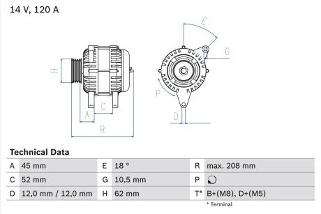 Генератор BOSCH 0 986 049 400