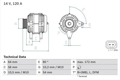 Генератор BOSCH 0 986 049 990