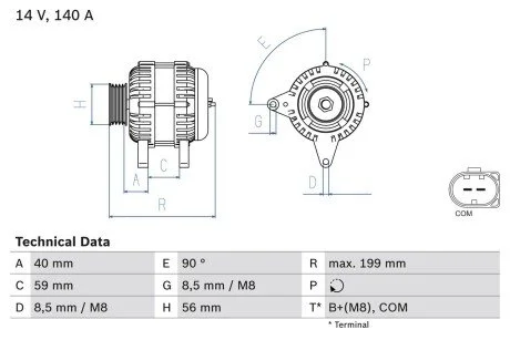 Генератор BOSCH 0 986 081 160