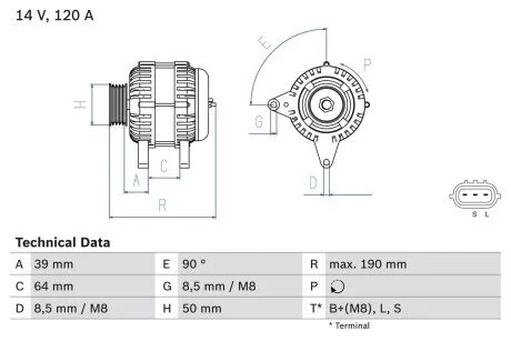 Генератор BOSCH 0 986 082 440