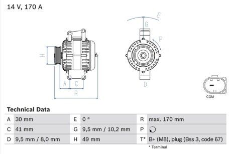 Автозапчасть BOSCH 0986082480