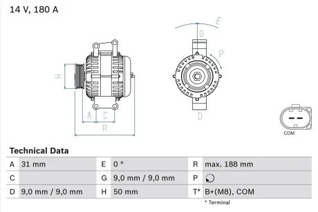 Генератор BOSCH 0 986 082 500
