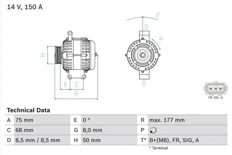 Автозапчасть BOSCH 0986082590