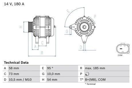 Автозапчасть BOSCH 0986082850
