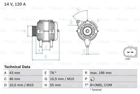 Автозапчасть BOSCH 0986083290