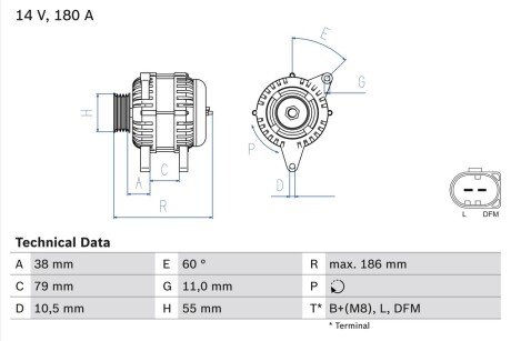 ALTERNATOR BOSCH 0986084140