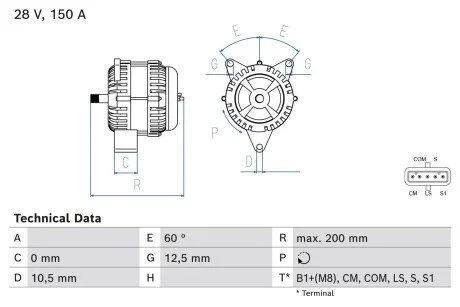 Генератор BOSCH 0 986 085 300