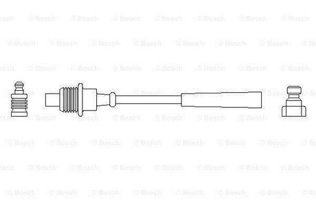 J70 Провод высокого напряжения CITROEN 1,6 85-94 PEUGEOT 1,6/1,9 BOSCH 0986356151