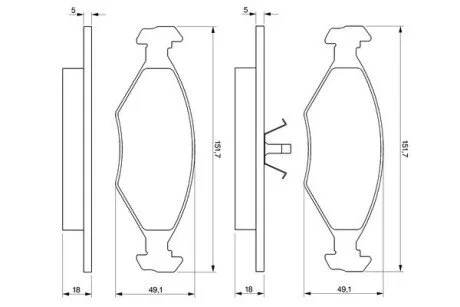 Тормозные колодки, дисковые BOSCH 0 986 424 514 (фото 1)